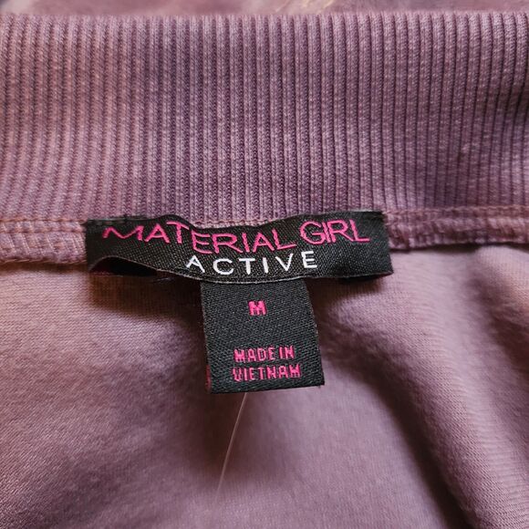 Material Girl Sweater Womens Medium Plum Velour Off The Shoulder Madonna - Picture 3 of 8